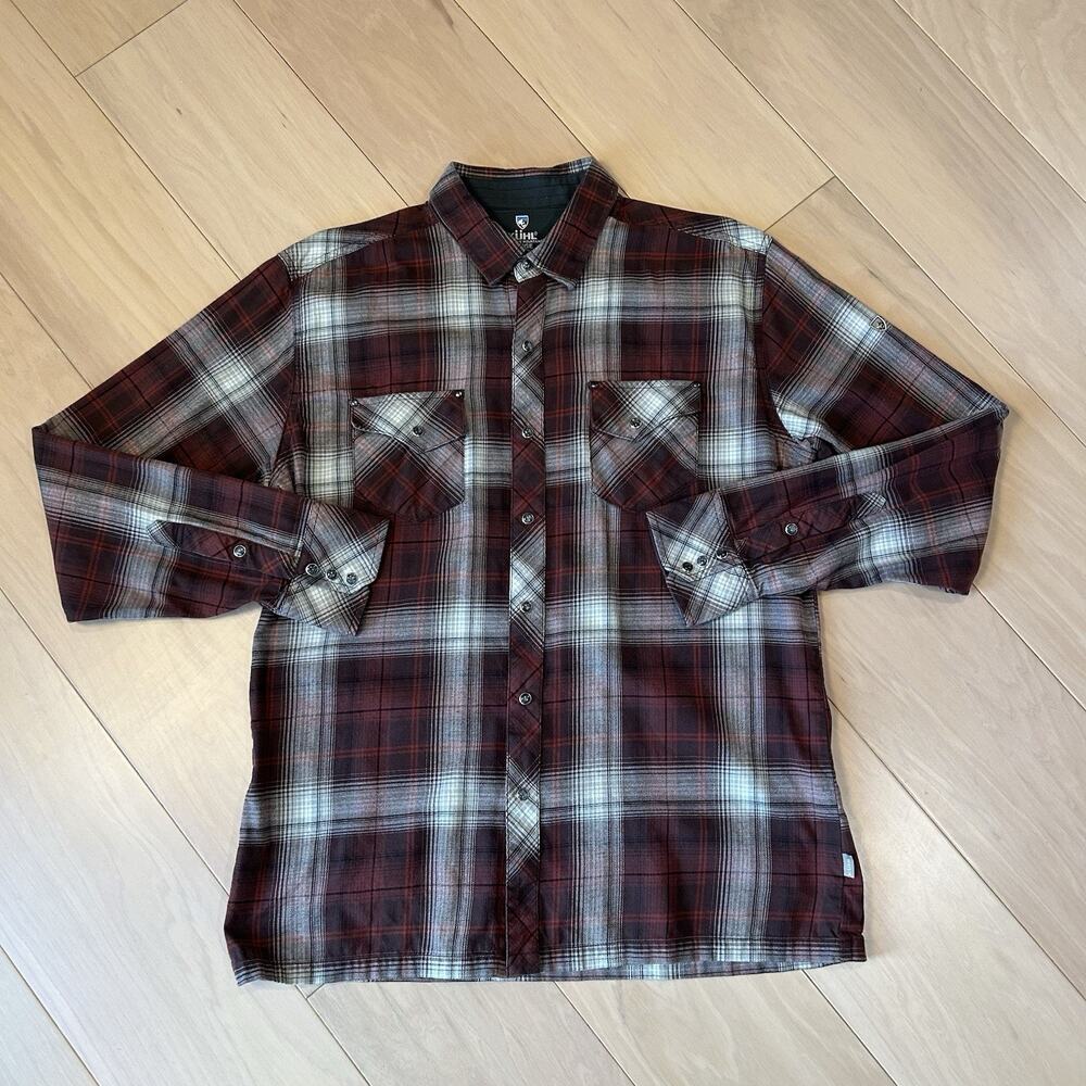 Kuhl Flannel Button Up Plaid Shirt Long Sleeve Men’s Large